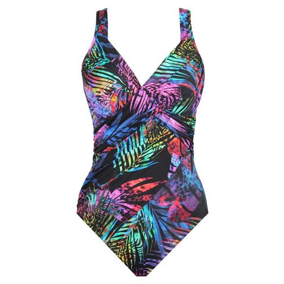 Miraclesuit NWT Tropicat Revele One Piece Swimsuit Multicolor Size 14 Underwire - Picture 14 of 14